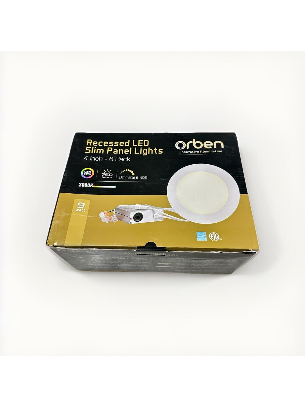 Orben 6” Ultra-Thin LED Recessed Dimmable Lighting | 6-Pack (New) | 750lm 3000k